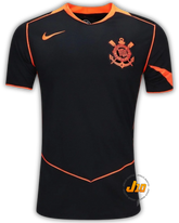 Camisa Corinthians III 25/26 Nike (Masculina) Preto e Laranja
