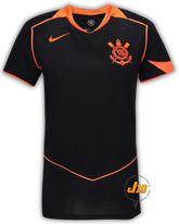 Camisa Corinthians III 25/26 Nike (Feminina) Preto e Laranja