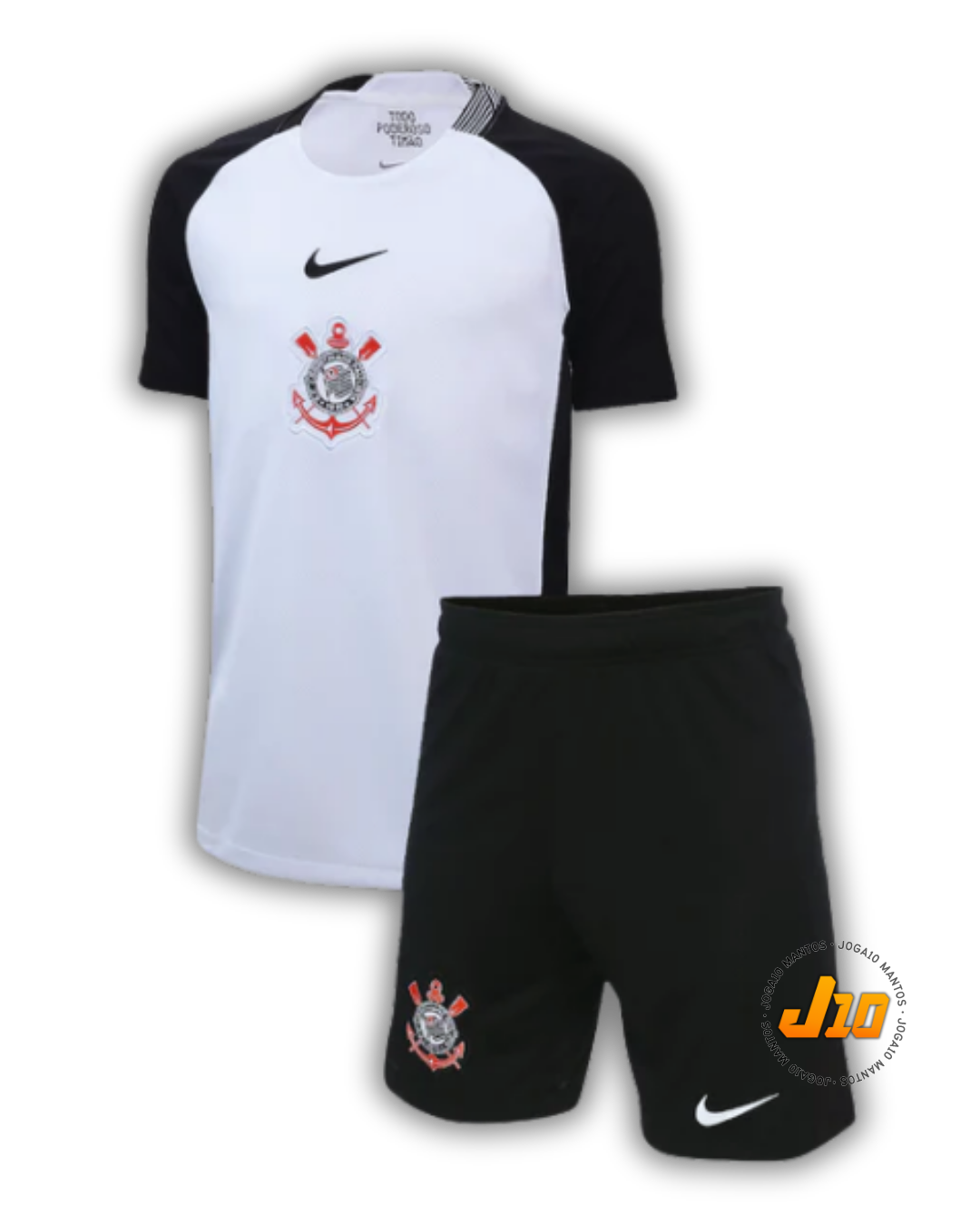 Conjunto de Treino Corinthians I 25/26 Nike - Branco e Preto