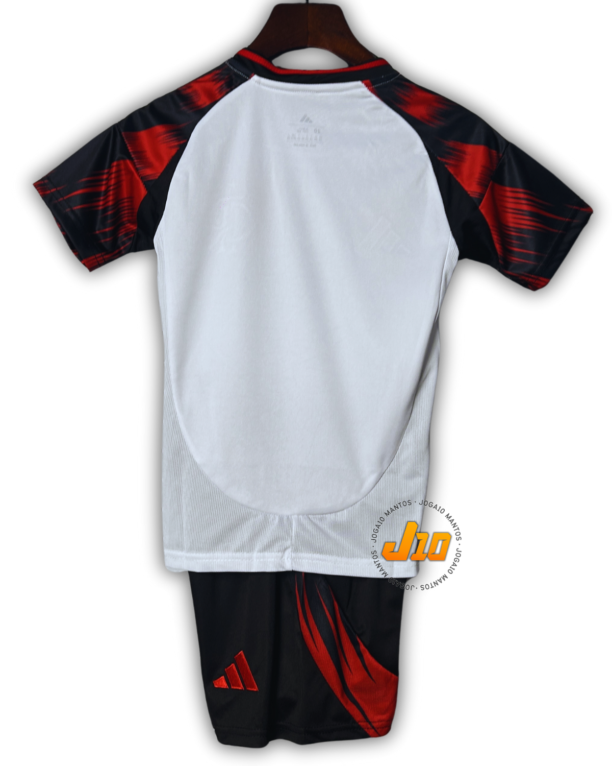 Conjunto Infantil Flamengo II 25/26 Adidas - Branco e Preto