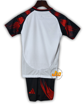 Conjunto Infantil Flamengo II 25/26 Adidas - Branco e Preto