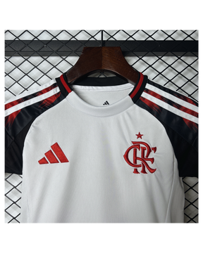 Conjunto Infantil Flamengo II 25/26 Adidas - Branco e Preto
