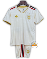 Conjunto Infantil Flamengo III 25/26 Adidas - Bege