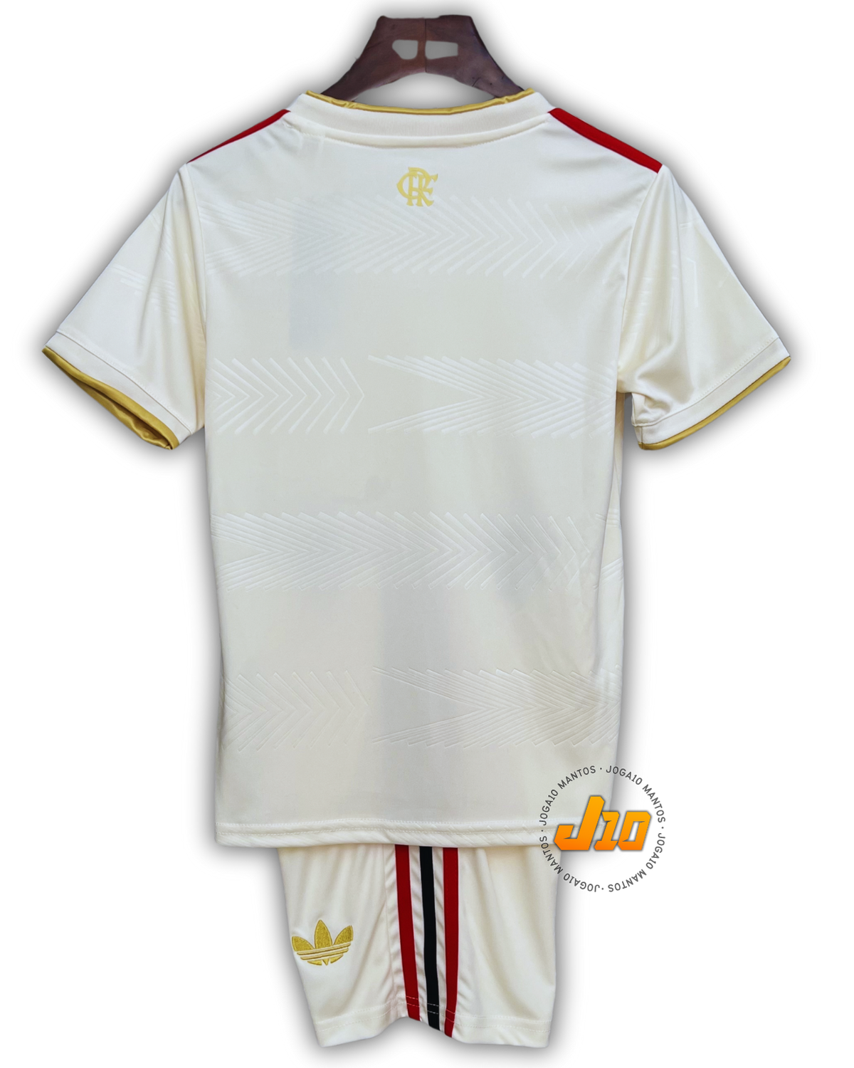 Conjunto Infantil Flamengo III 25/26 Adidas - Bege