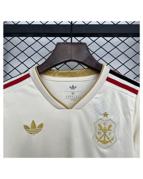Conjunto Infantil Flamengo III 25/26 Adidas - Bege