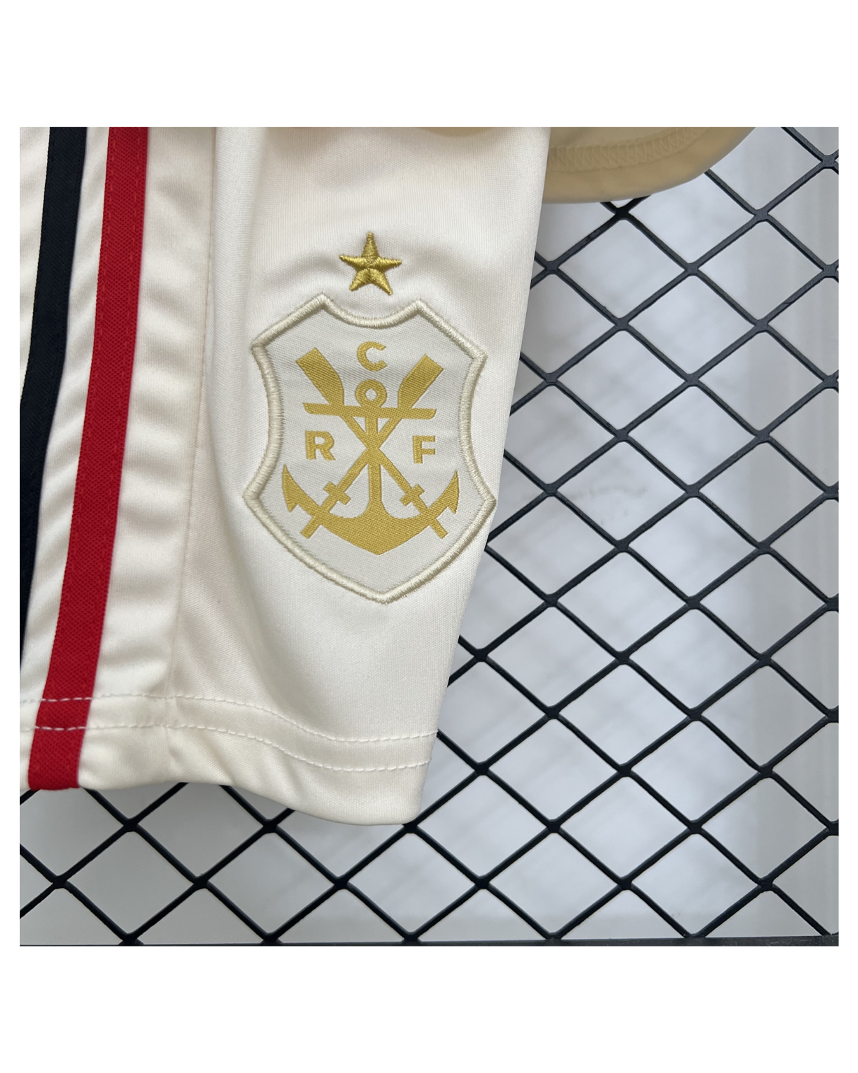 Conjunto Infantil Flamengo III 25/26 Adidas - Bege